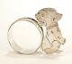 Vintage 1933 Figural Sterling Silver Napkin Ring With A Baby Tiger Or Lion Sl