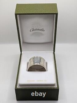 Vintage Christofle Sterling Silver Napkin Ring withbox Joshua name engraving