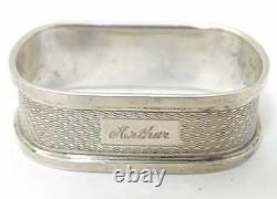 Vintage English Sterling Silver Napkin Ring Arthur name engraving d. 1956