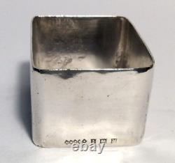Vintage English Sterling Silver Napkin Ring Marion name engraving, dated 1957