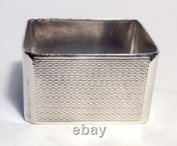 Vintage English Sterling Silver Napkin Ring Marion name engraving, dated 1957