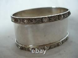 Vintage English Sterling Silver Napkin Ring Sheila name engraving d. 1958