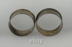 Vintage George Washington & United States Seal Sterling Silver Napkin Rings