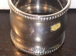 Vintage Gorham Sterling Silver Napkin Ring beaded engraved b1572