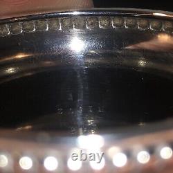 Vintage Gorham Sterling Silver Napkin Ring beaded engraved b1572