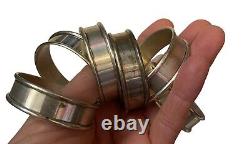 Vintage LULLABY STERLING N61 Silver Napkin Rings Lot of 6 No Monogram 70 Grams