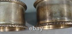 Vintage Lot 2 Sterling Silver Dolphin & Dragonfly Napkin Rings 53.5g Holders
