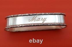 Vintage Lunt Sterling Silver Napkin Ring Mary name engraving Antique