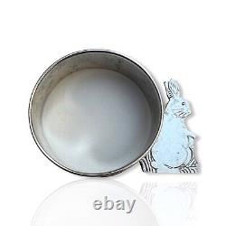 Vintage Napkin Ring Webster SOLID STERLING Silver 925 Bunny Rabbit NO MONOGRAM