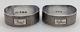 Vintage Pair Of 1960's English Sterling Silver Napkin Rings Dad And Mother