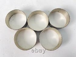 Vintage STERLING Taxco Silver 925 Napkin Rings Set of 5 TY-05 Early Antique
