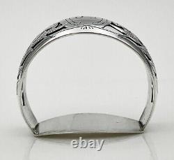 Vintage Scottish Sterling Silver Napkin Ring FC initials engraving, dated 1945