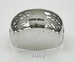 Vintage Scottish Sterling Silver Napkin Ring FC initials engraving, dated 1945