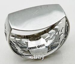 Vintage Scottish Sterling Silver Napkin Ring FC initials engraving, dated 1945