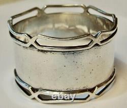 Vintage Sterling Silver Towle #8737 Large Pierced Napkin Ring