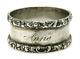 Vintage Stieff 925 Sterling Silver Floral Edge Napkin Ring Engraved Anne