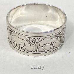 Vtg Tiffany & Co. 925 Sterling Silver 20731a Noah's Ark Animal Napkin Ring