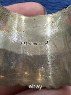 Vtg WW Sterling Silver 925 Scroll Napkin Holders-Monogramed