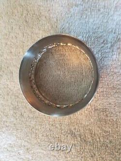 WALLACE round sterling silver NAPKIN RING with Floral Decorative Band