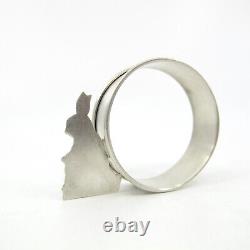 WEBSTER Sterling Silver Napkin Ring Figural Rabbit Bunny Cynthia CUTE
