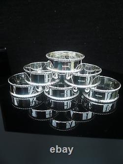 6 New Scottish Sterling Silver Napkin Rings (cased) Dart Silver Ltd