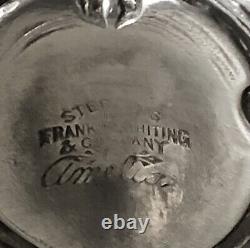 ANCIENNE bague à serviette en argent sterling de Frank Whiting Amelia Art Nouveau IRIS c1900