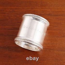 American Aesthetic Coin Silver Napkin Ring Japonesque Style Oiseaux Fin 1800
