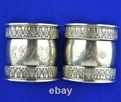 Annique Gorham Sterling Silver Nakin Rings (2) 1491p 74.5 Grams C1883