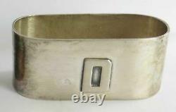 Antique Allan Adler Sterling Silver Arts & Crafts Nappin Ring D Initial