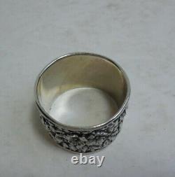 Antique American Sterling Silver Repousse Napkin Ring