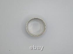 Antique Anglais Sterling Silver Napkin Ring Peggie 1923 Gravures, Décédé 1922