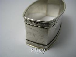 Art Deco Webster Sterling Silver Napkin Ring Napkin Titulaire Par Webster Co. C1920s