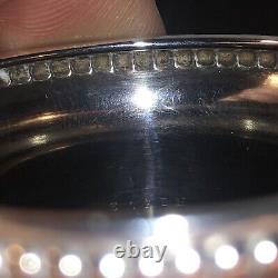 Bague à serviette en argent sterling Gorham Vintage avec perles gravées b1572