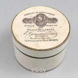 Bague à serviette en argent sterling français antique avec étui, Olier & Caron, 1910-1934