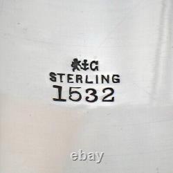 Bague de serviette à découpe esthétique en argent sterling Gorham Heavyweight Lumineux