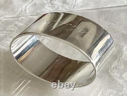 Birmingham Anglais Ovale Très Heavy Antique Vintage Argent Sterling Napkin Ring