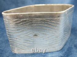 Faux Wood Continental 800 Silver Napkin Ring Stefa Allemand 46 Gr Trope L'oeil