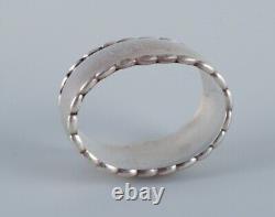 Georg Jensen, rare sterling silver napkin ring. Numéro de modèle 7A