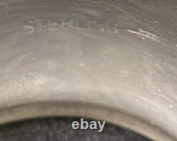 Grande Taille Webster Repousse Sterling Silver Napkin Ring Nom Gravé Ellen