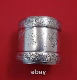 Hindostanee By Gorham Sterling Silver Napkin Ring Gw Bc Avec Butterfly Et Foliage