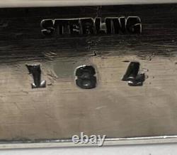 Lebolt Sterling Silver Arts & Crafts Nappkin Ring Levé Hb Monogram