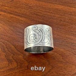 Markowitz Nous Académie Militaire West Point Sterling Silver Nappkin Ring 1919-22 Nyc