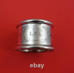 Motif inconnu par Towle, anneau de serviette en argent sterling #8770 1 1/4L x 1 7/8Diam.