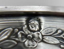 Napkin Français Ring 950 Grade Silver Antique Repousse C1900 Hallmarked