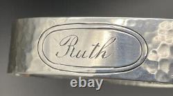 Nom de l'anneau de serviette en argent sterling gravé RUTH International
