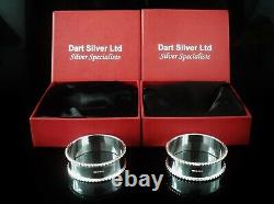 Nouvelle Paire Sterling Silver Napkin Ring Cadeau De Baptême Casé, Scottish Hallmarked