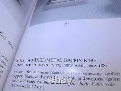 Rare Sterling Tiffany & Co Napkin Ring Avec Applique Argent Poisson Et Algues