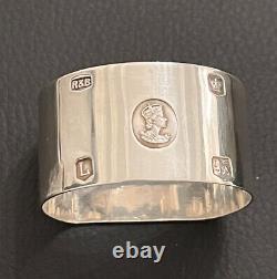 Rare Vintage Reine Elizabeth II Coronation Napkin Ring Sterling Argent Anglais
