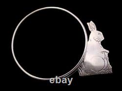 Rare Webster Bunny Sterling Napkin Ring