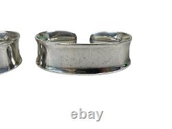 Rares anneaux de serviette en argent sterling de Georg Jensen, modèle Cypress